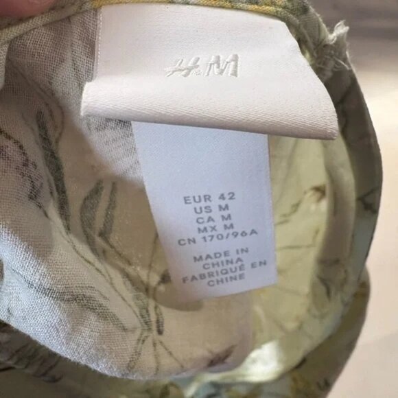 H&M brown floral knot and cutout mini dress size US M - Picture 10 of 11